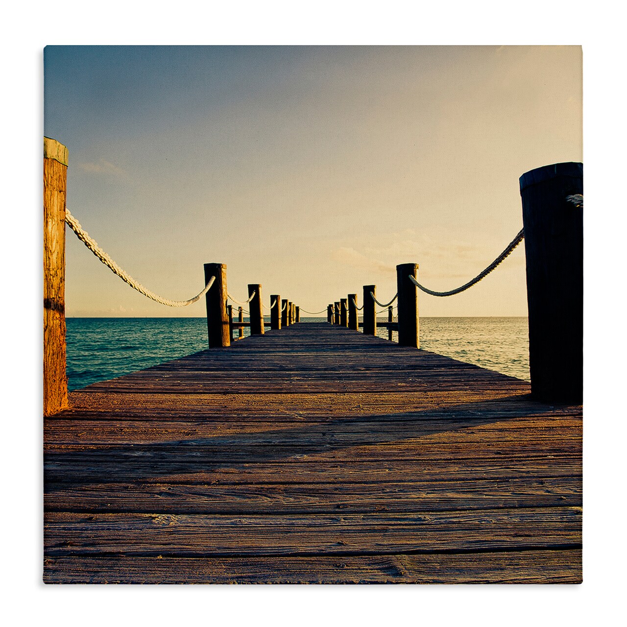 Stupell Industries Coastal Beach Dock Canvas Wall Art Design by Susan Bryant
